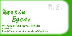 martin egedi business card